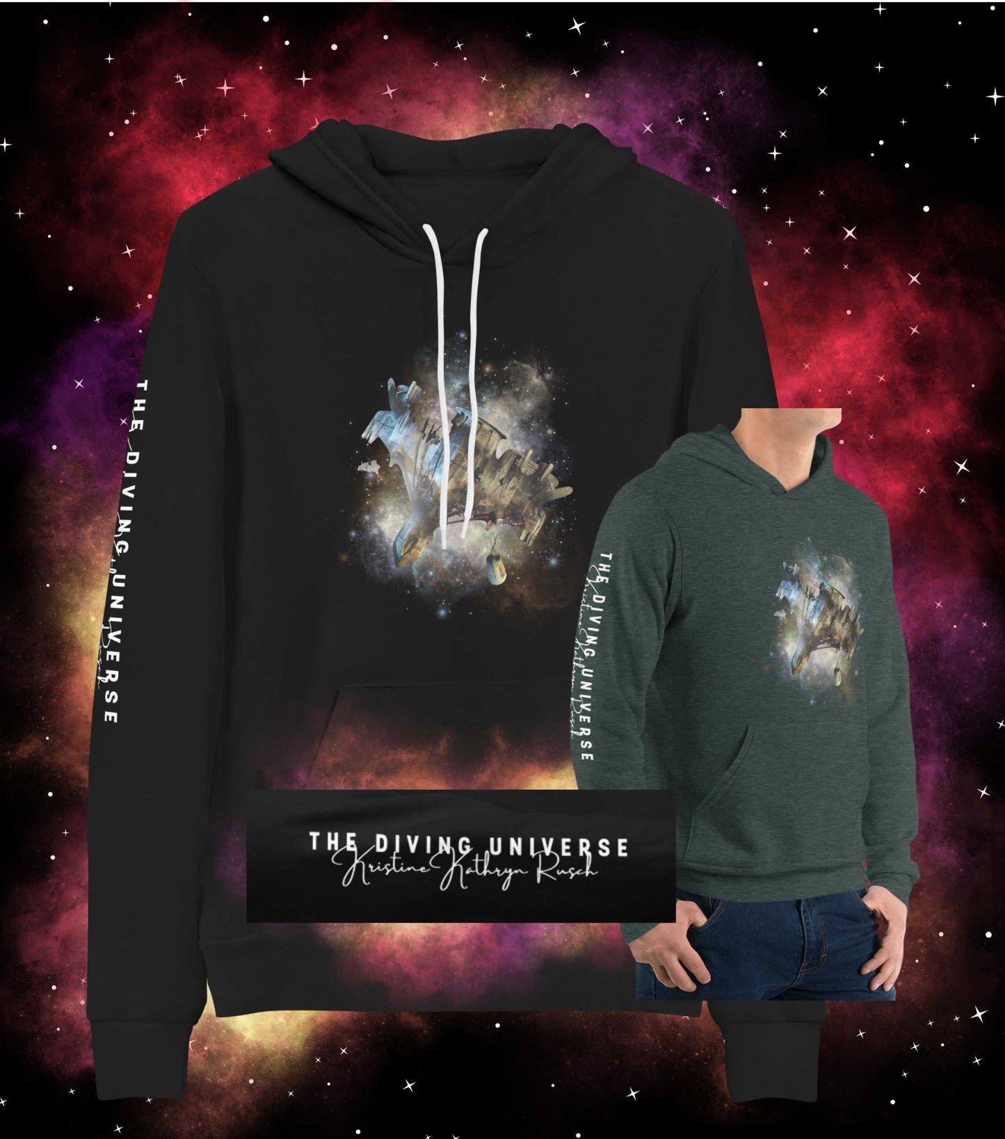 SPACESHIP WRECK Hoodie - The Diving Universe by Kristine Kathryn Rusch