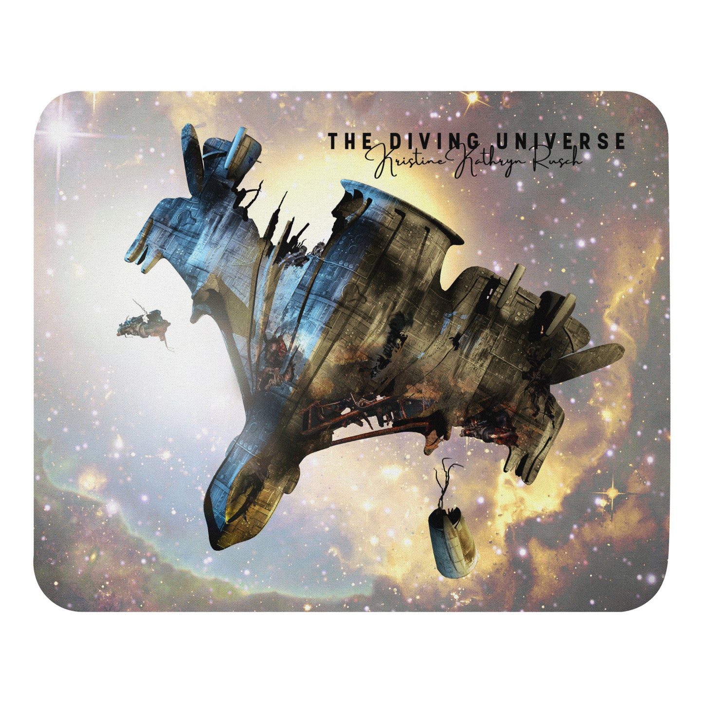 SPACESHIP WRECK Mouse pad - The Diving Universe by Kristine Kathryn Rusch