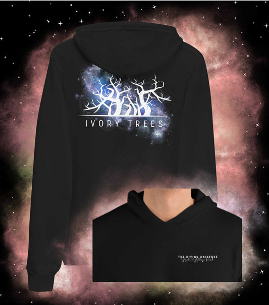 IVORY TREES NEBULA & Logo Hoodie - The Diving Universe by Kristine Kathryn Rusch