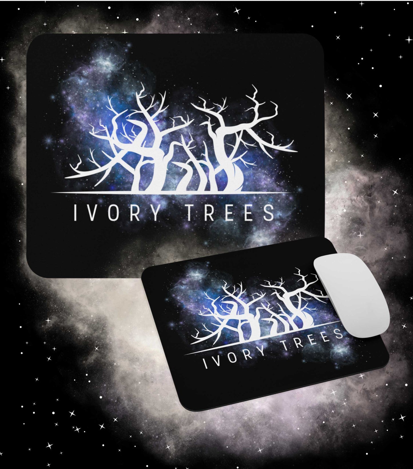 IVORY TREES NEBULA Mouse Pad - The Diving Universe by Kristine Kathryn Rusch