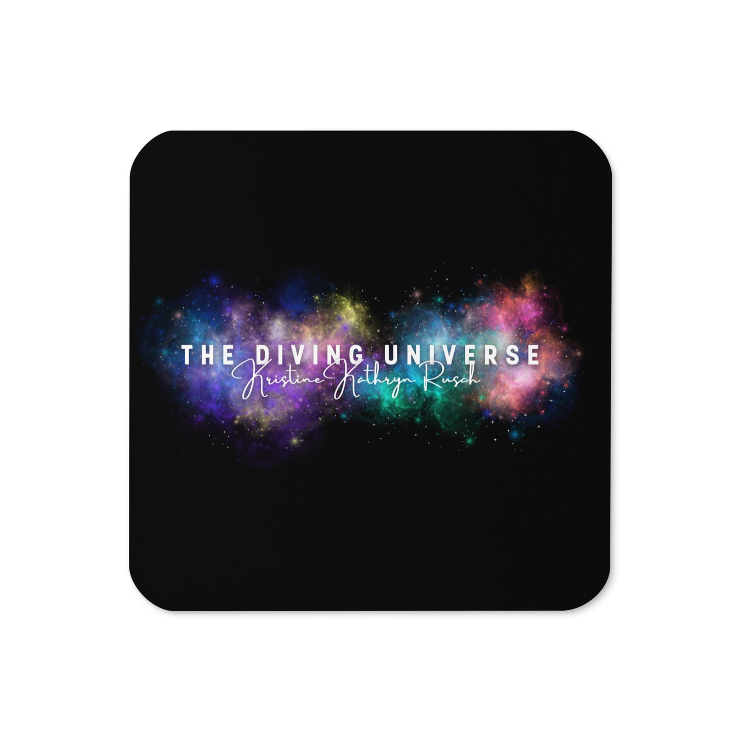 DIVING UNIVERSE NEBULA Logo Coaster (Cork-Backed) - The Diving Universe (SPACE OPERA Book Series) by Kristine Kathryn Rusch