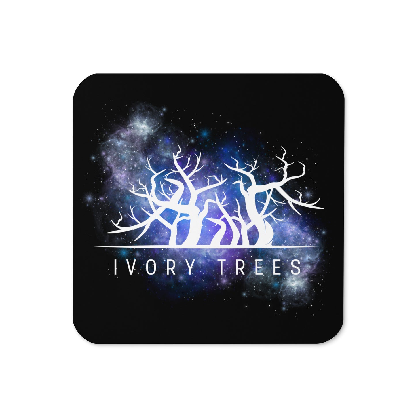 IVORY TREES NEBULA Coaster (Cork-Backed) - The Diving Universe by Kristine Kathryn Rusch